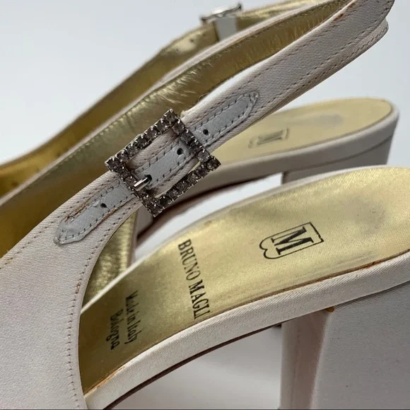 Bruno Magli Chablis White Crystal Ankle Dress Shoe - Picture 4 of 14